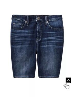 Sky High Skinny Bermuda Short - Super Soft Dark Wash